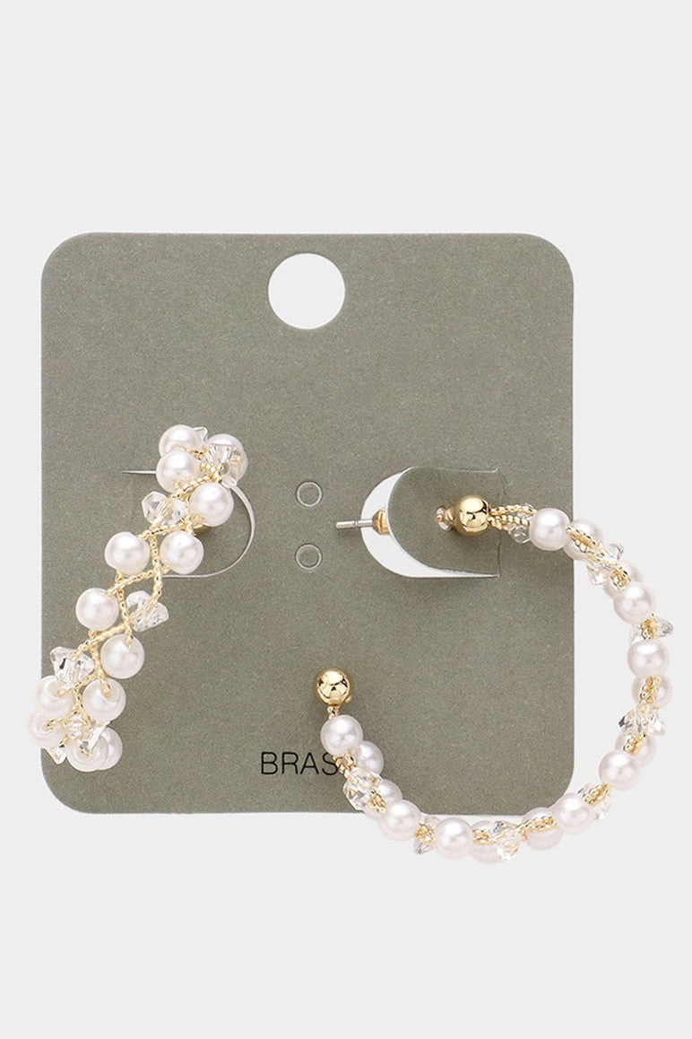 Pearl Hoop Earrings