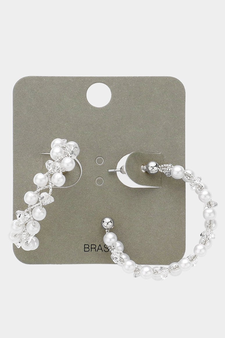 Pearl Hoop Earrings