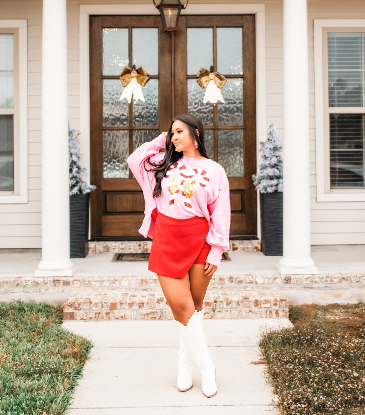 Candy Cane Sequin Sweatshirt