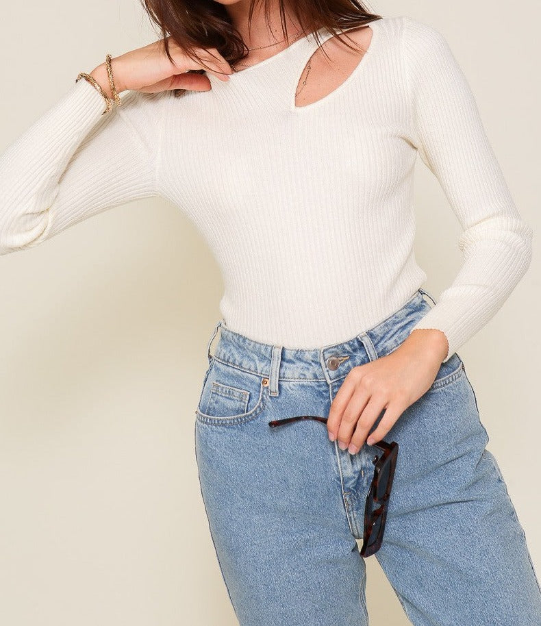 Cut out Sweater Top