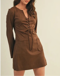 Journee Suede Mini Dress