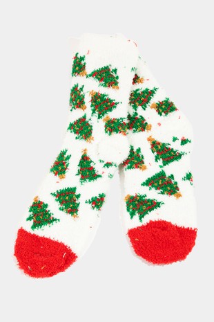 Fuzzy Christmas Socks