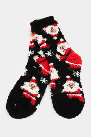 Fuzzy Christmas Socks