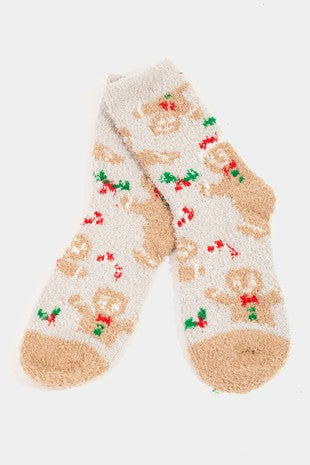 Fuzzy Christmas Socks
