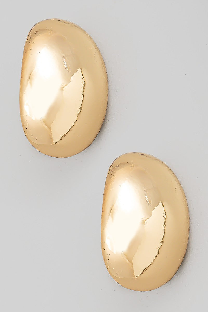 Oval Dome Stud Earing