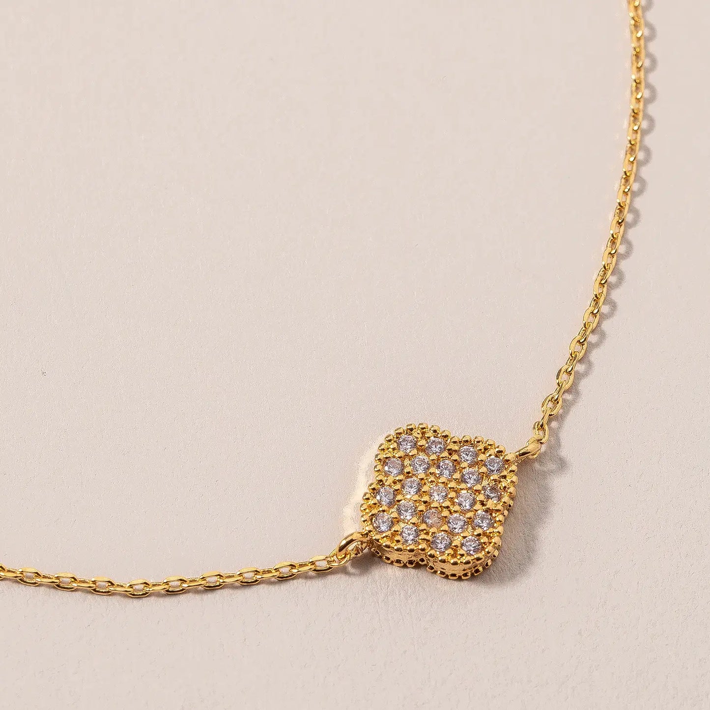 Quatrefoil Charm Anklet