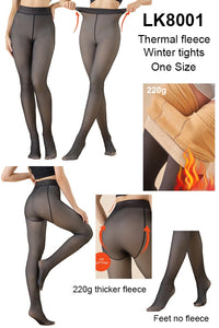 Giselle Black Fleece Tights