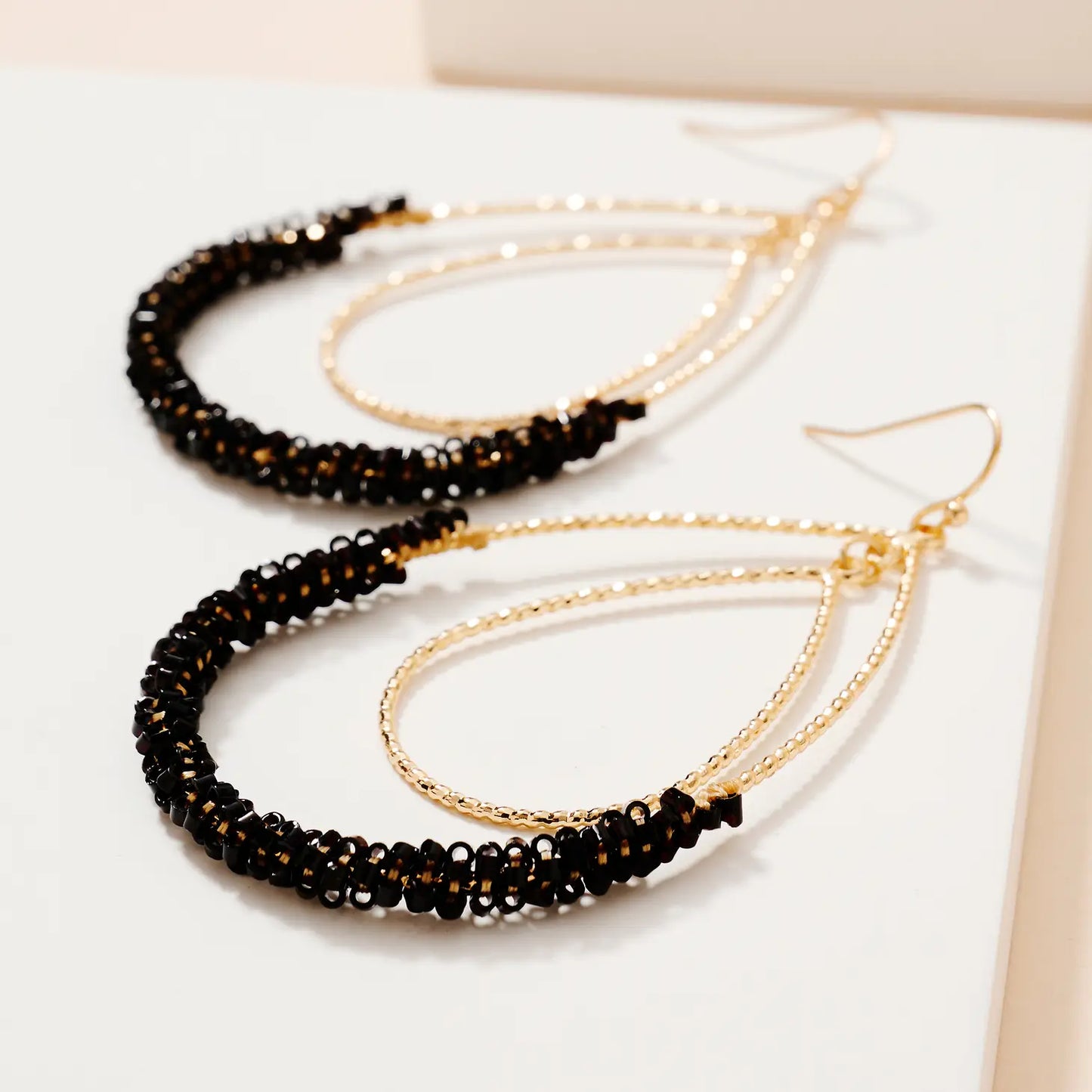 Beaded Tear Drop Earrings