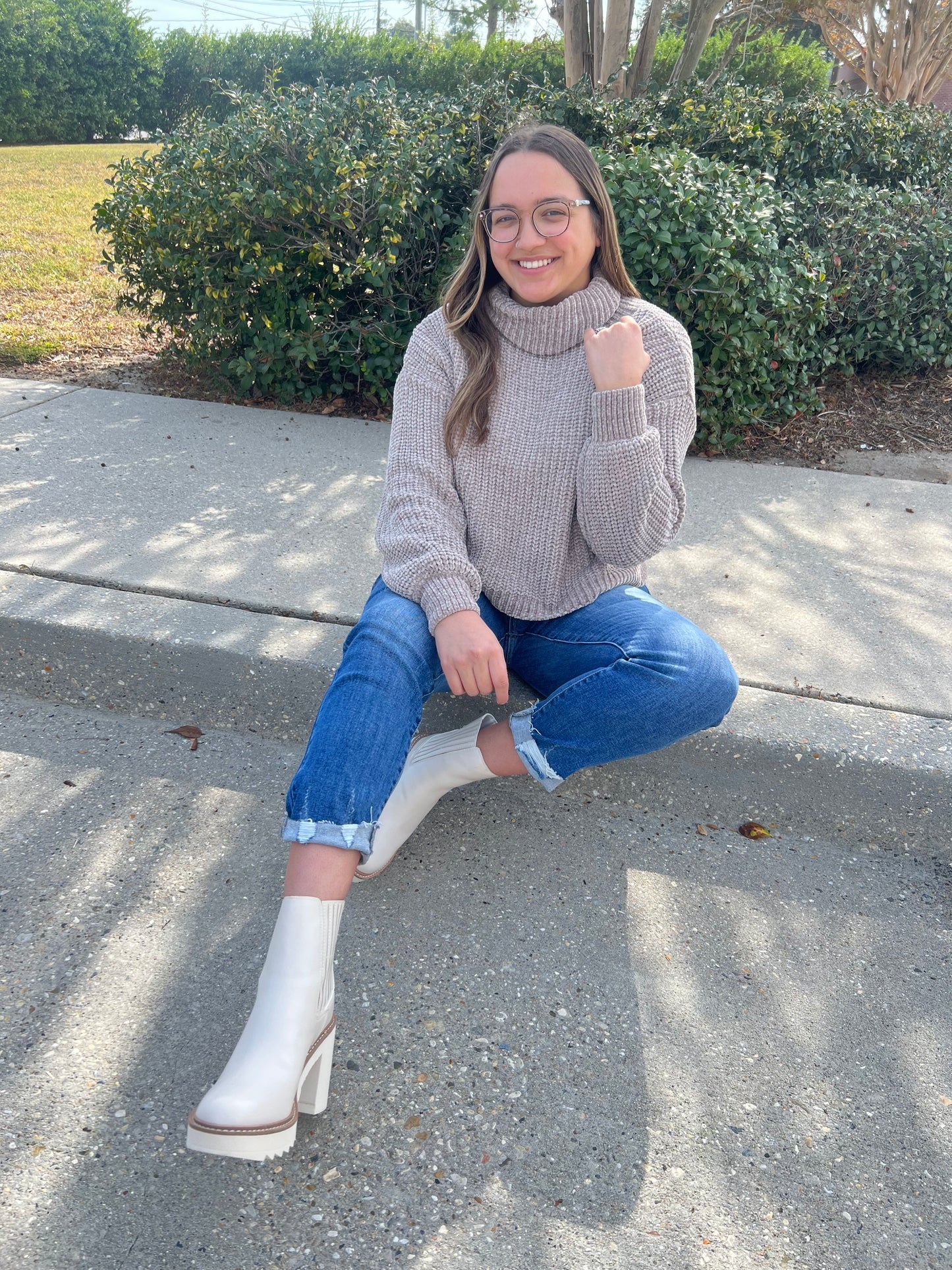 Chenille Turtle Neck Sweater