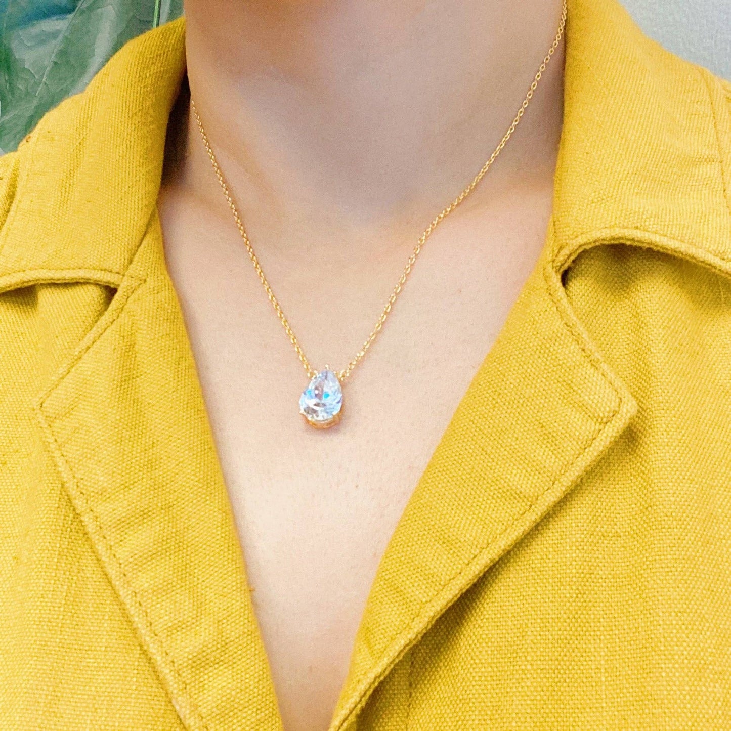 Tear Drop Pendant Necklace