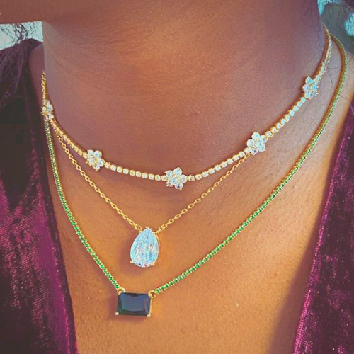 Tear Drop Pendant Necklace