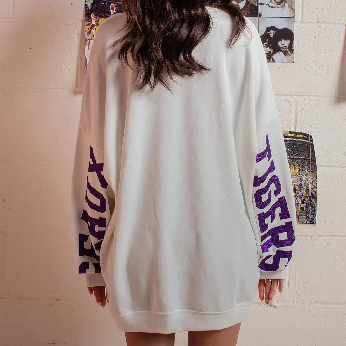 Geaux Tigers Graphic Oversized Sweatshirt