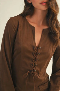 Journee Suede Mini Dress