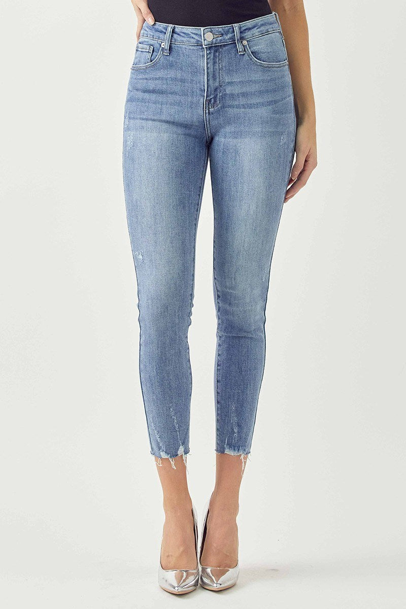 Risen MR Raw Hem Skinny Jeans