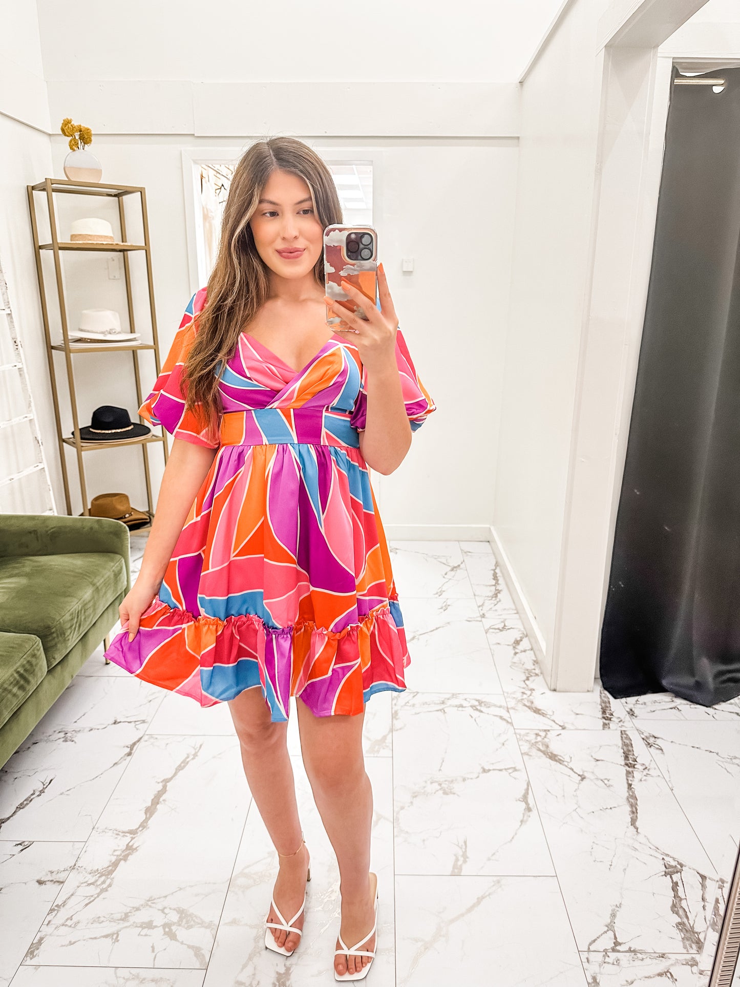 Geo Print Mini Dress