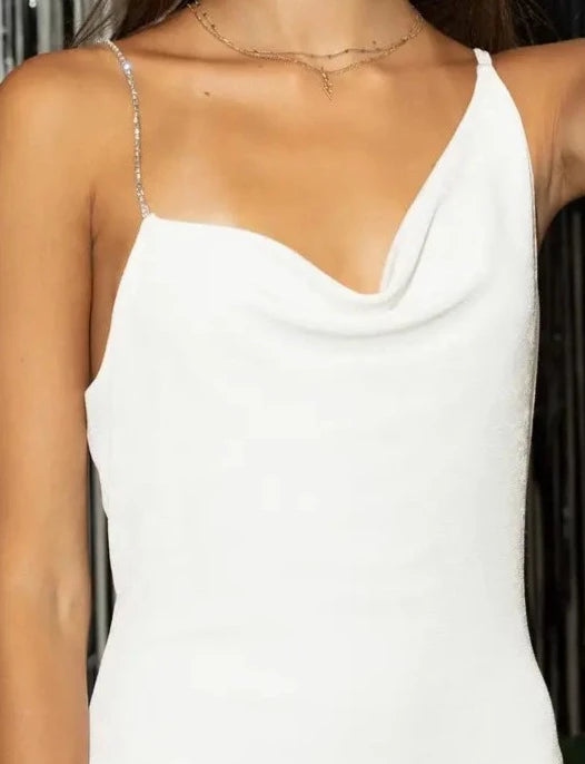 Rhinestone Detail Strap Dress