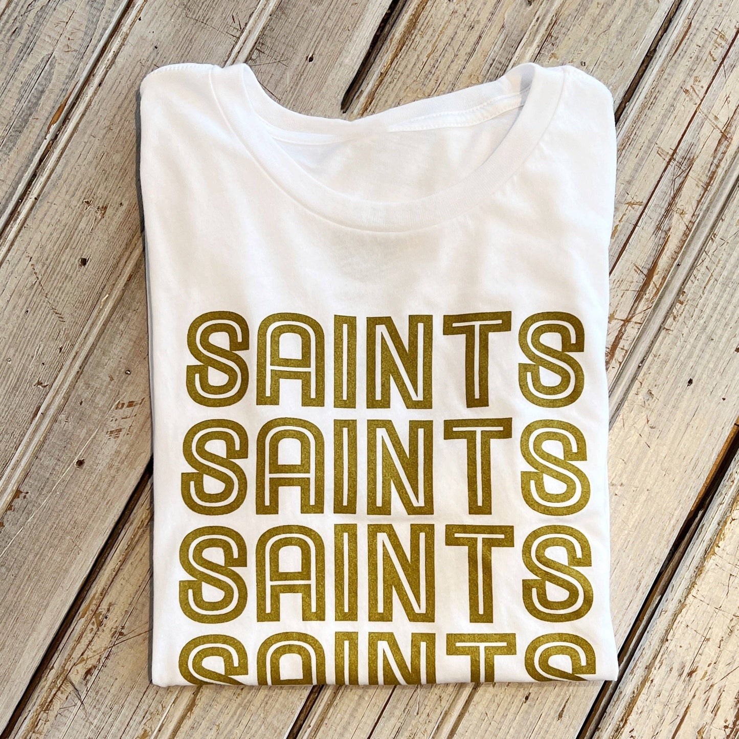 Saints Crew Neck Graphic Tee