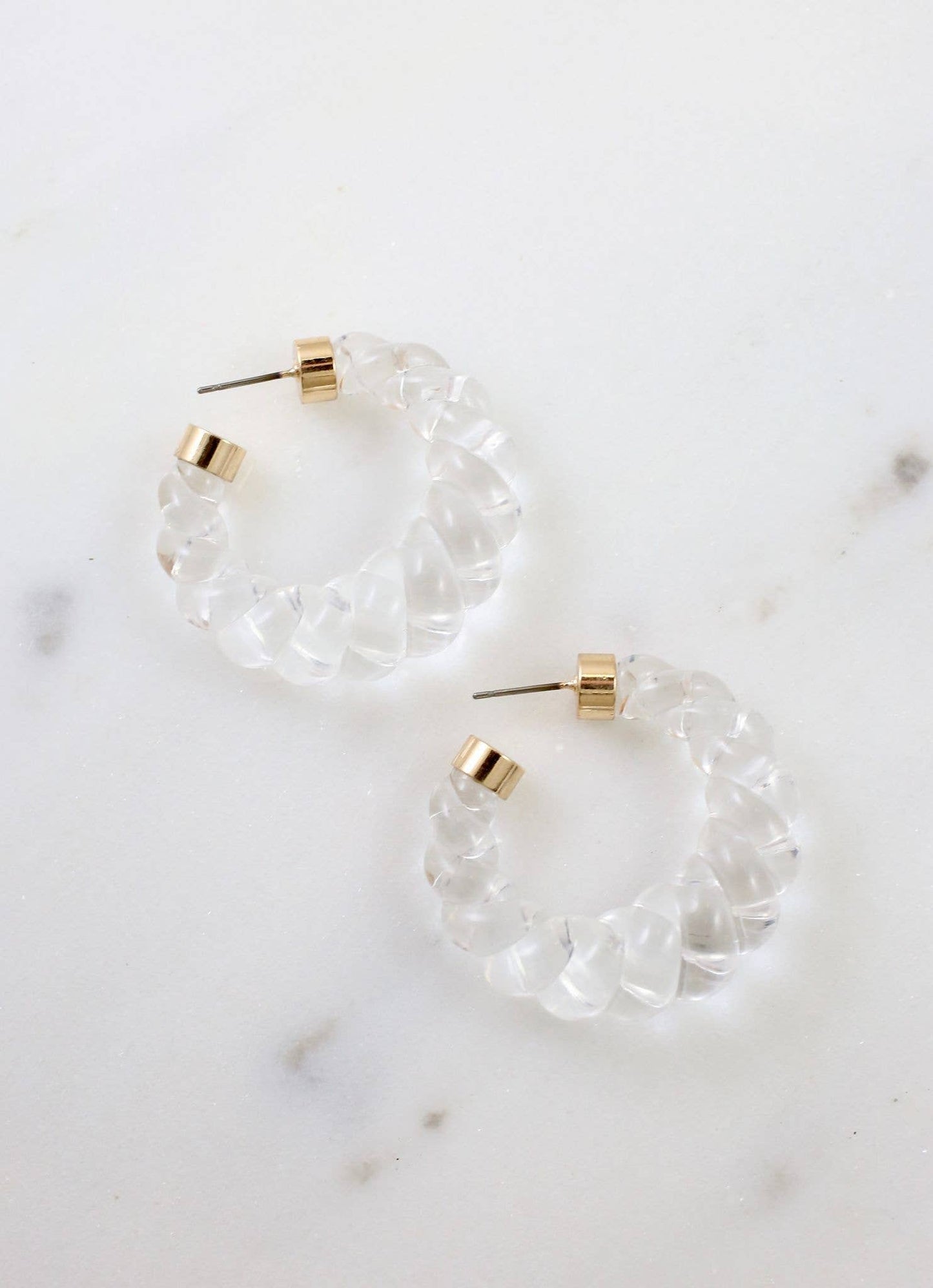 Louise Clear Hoop Earrings