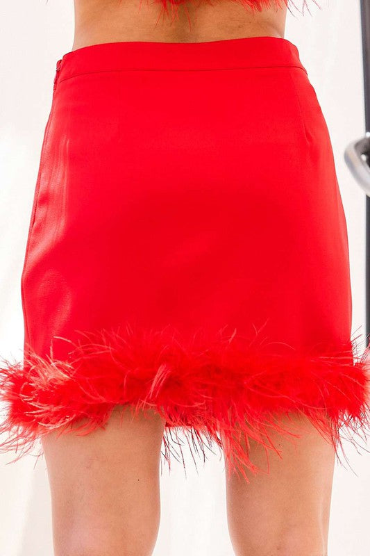 Red Feather Skirt