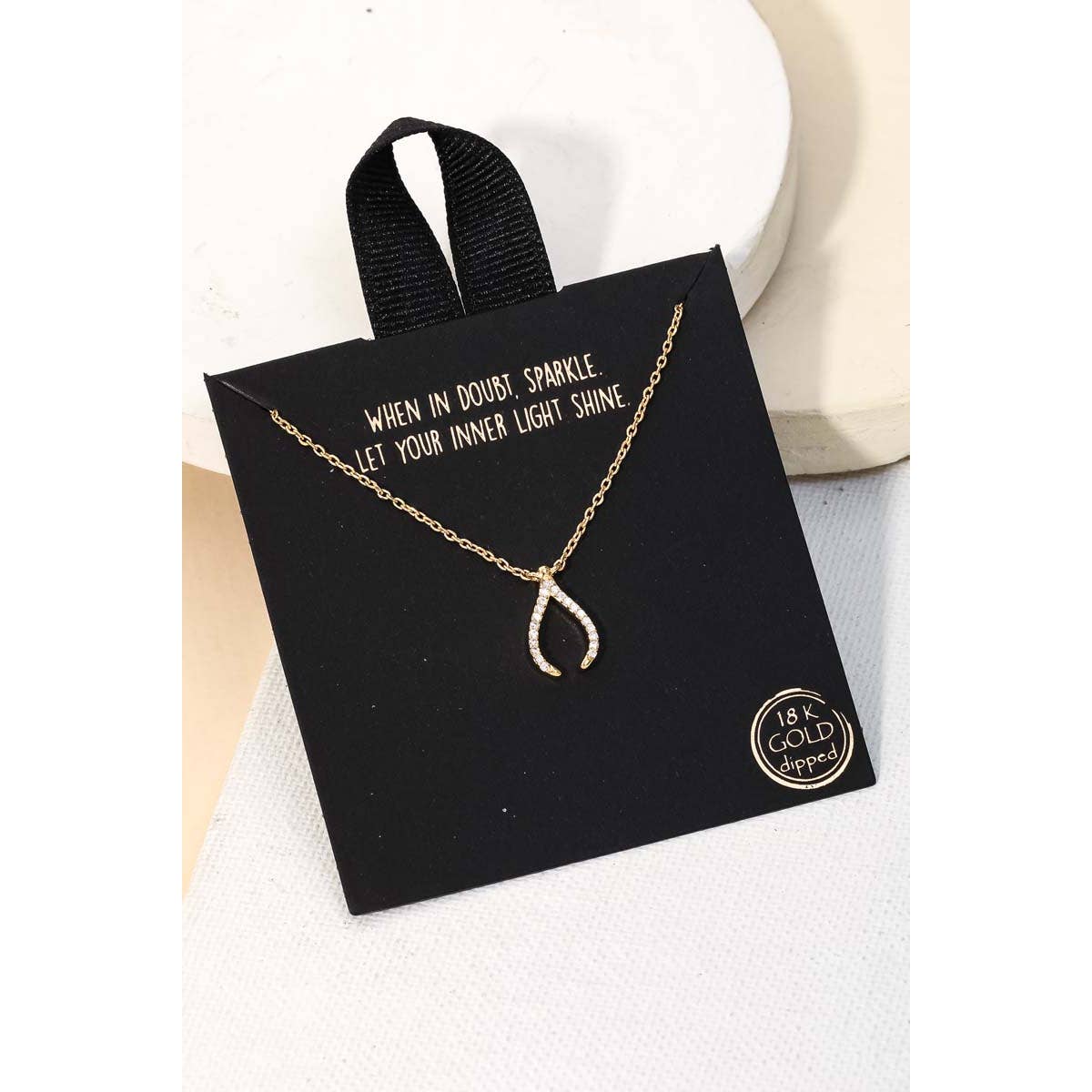 Wishbone Pendant Necklace