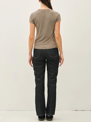 The Everyday Rib Tee Cappuccino