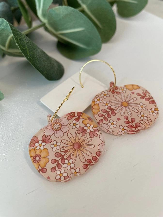 Floral Pumpkin Earrings