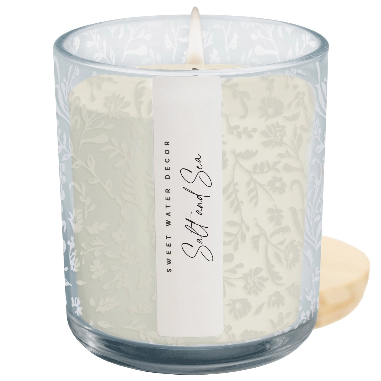 Salt and Sea 12oz Blue Floral Candle