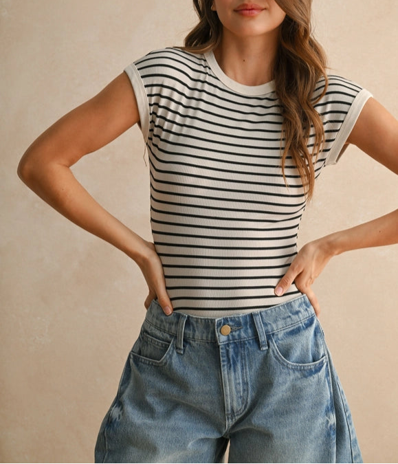 Stevie Striped Bodysuit