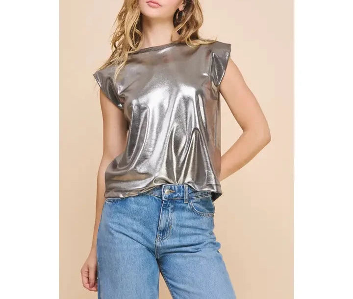 Blossom Metallic Top