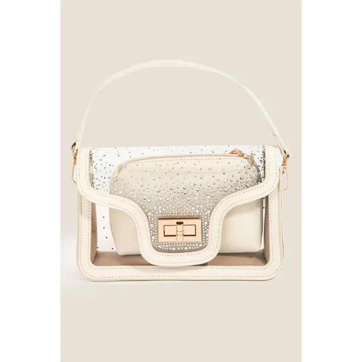 Clear Studded Crossbody Bag