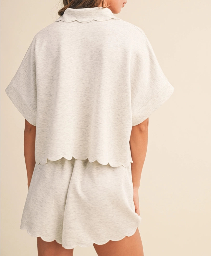 Scallop Knit Duo Set