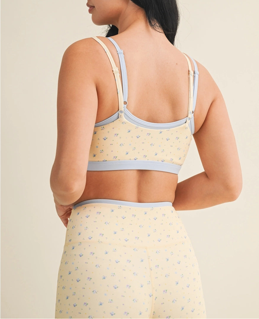 Buttercup Bloom Layered Sports Bra