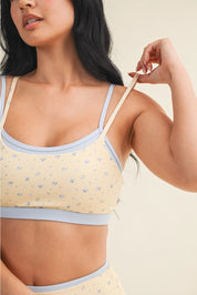 Buttercup Bloom Layered Sports Bra