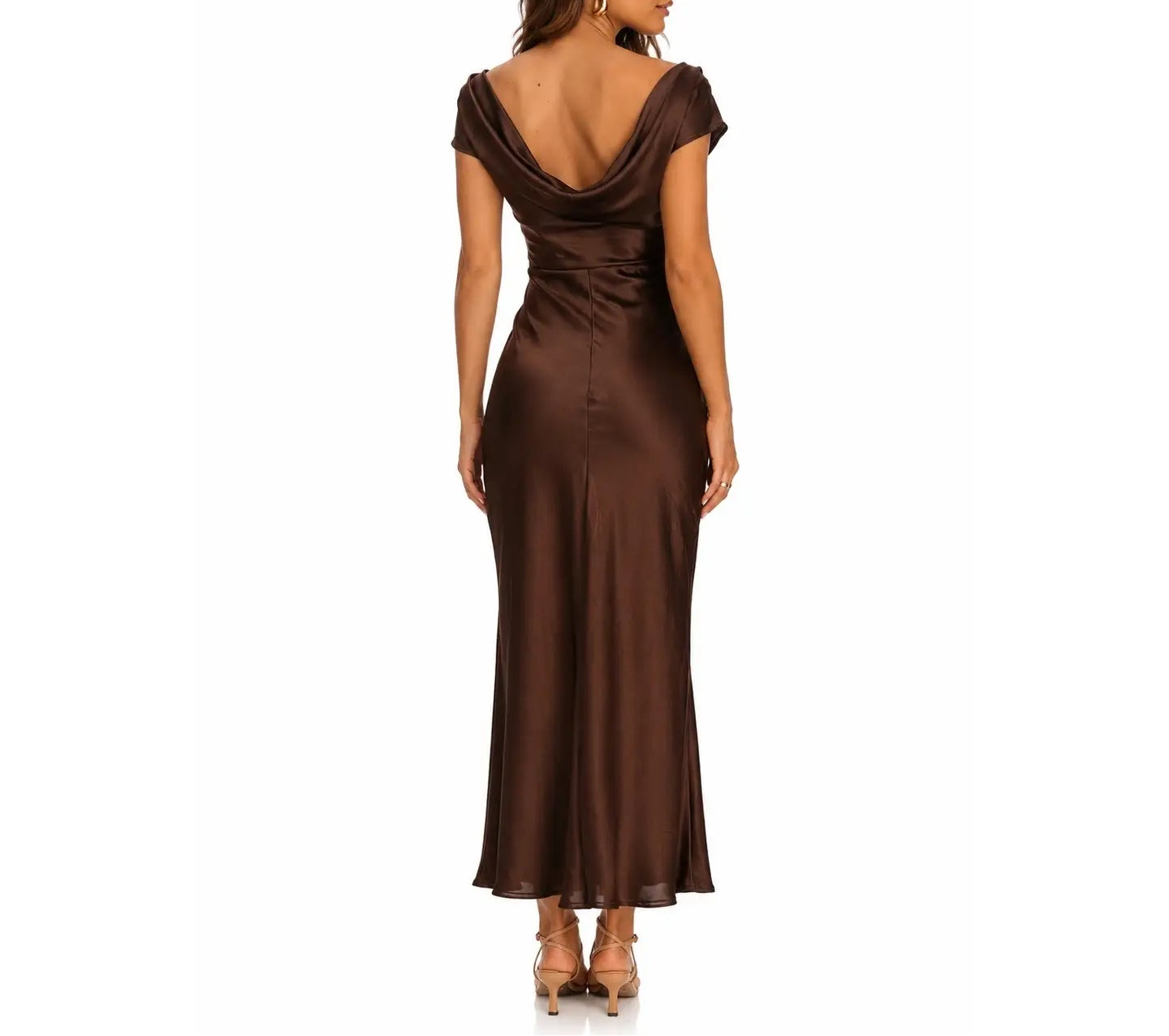 The Adele Evening Maxi Dress Brown