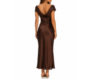 The Adele Evening Maxi Dress Brown