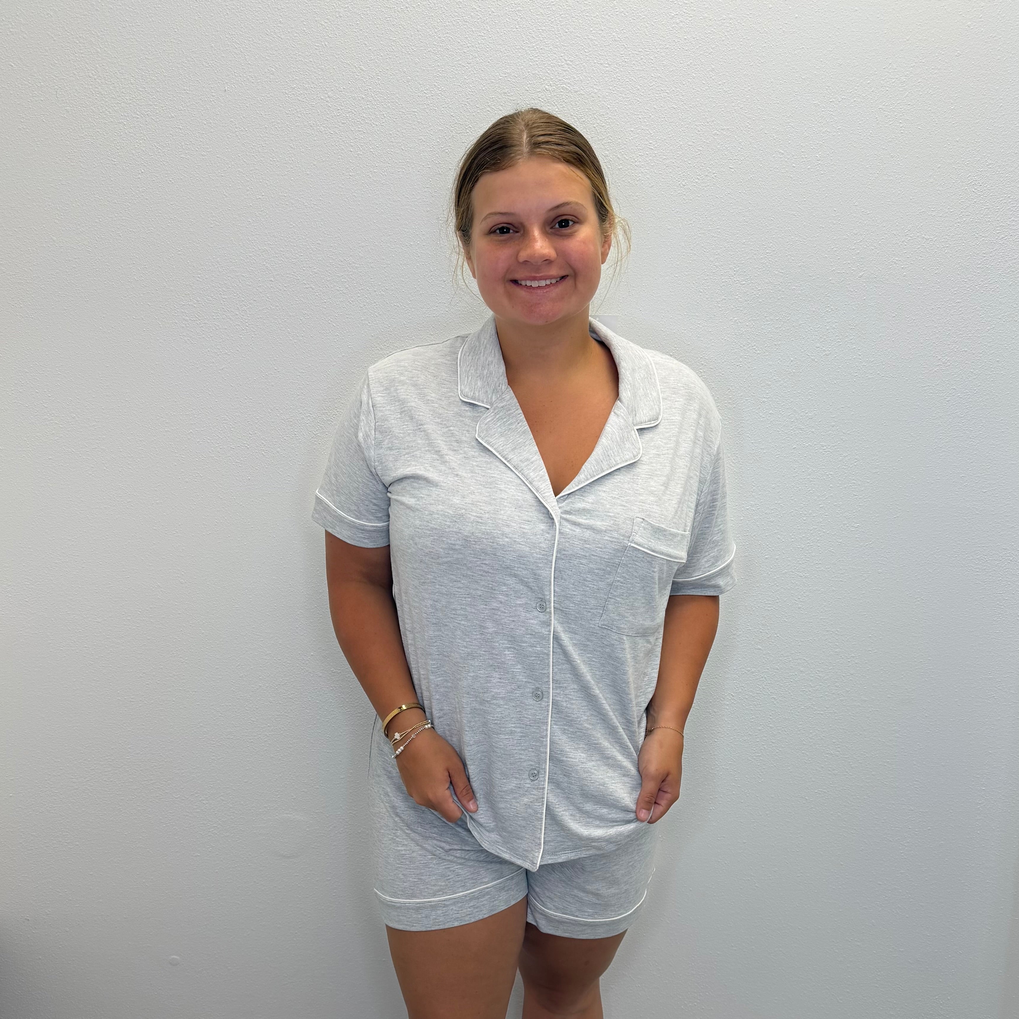 Lina H Grey Pajama Set