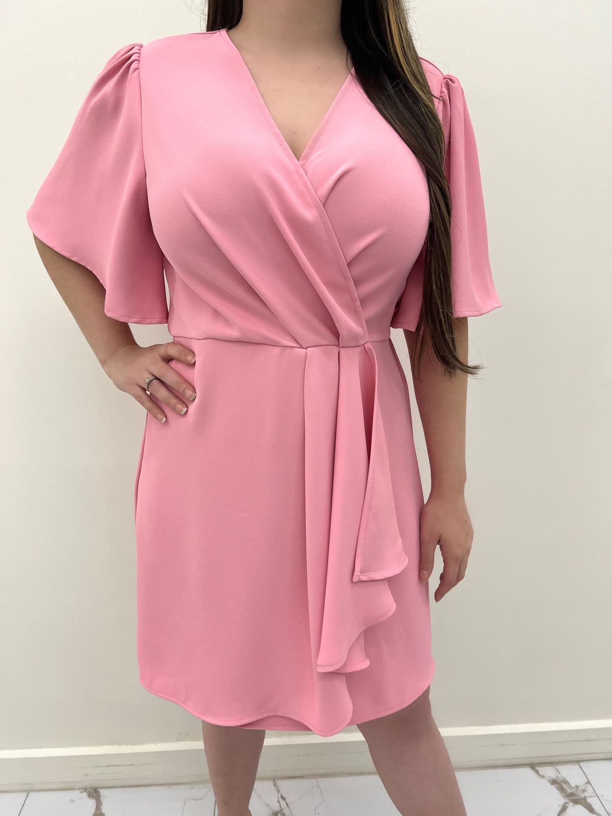 Ruby Ruffled Wrap Dress