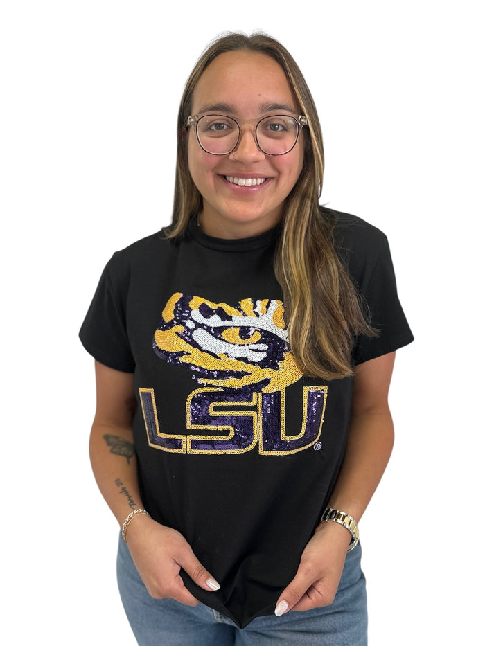 LSU Tiger Eye Sequin Tee