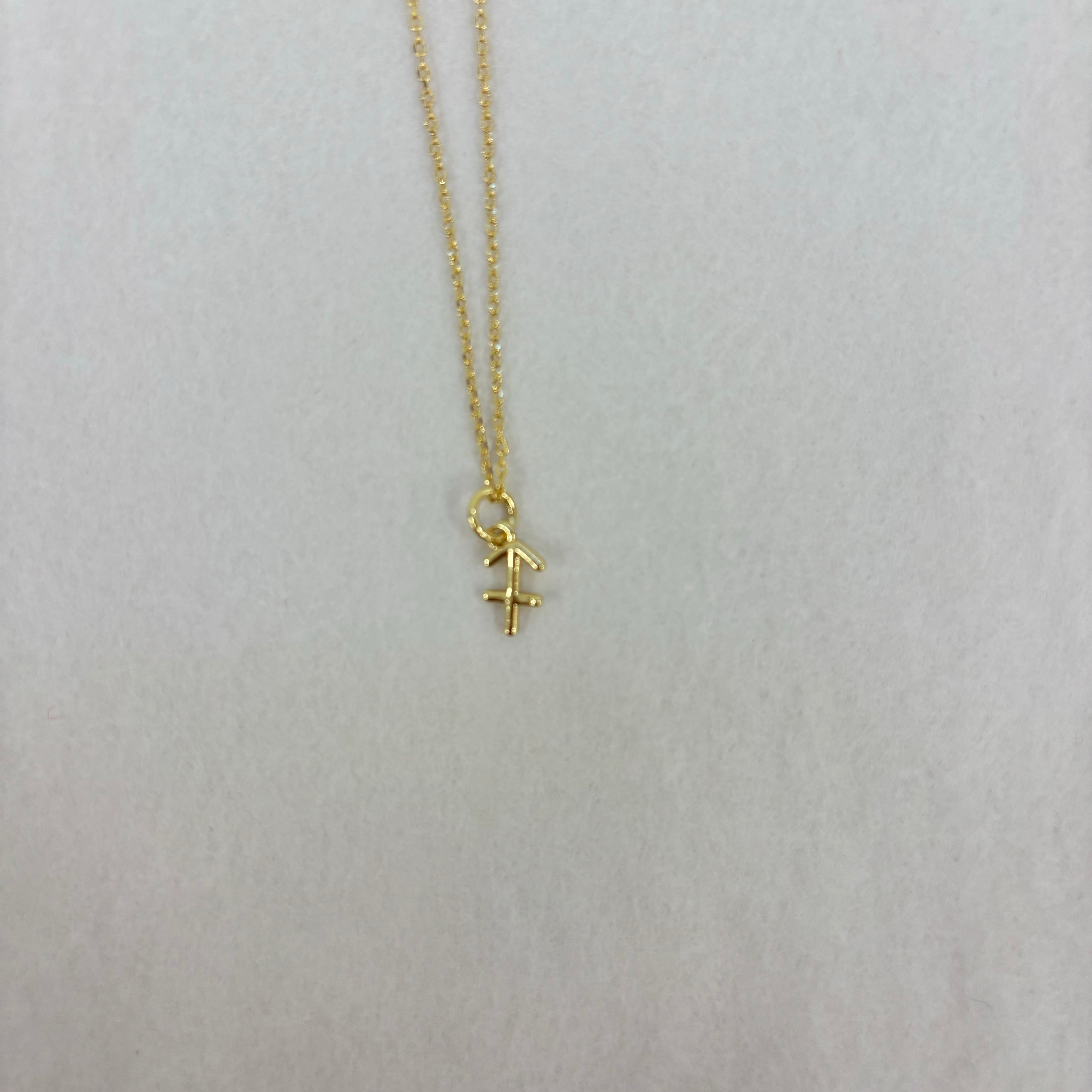 Zodiac Charm 18K Gold Plated Necklace