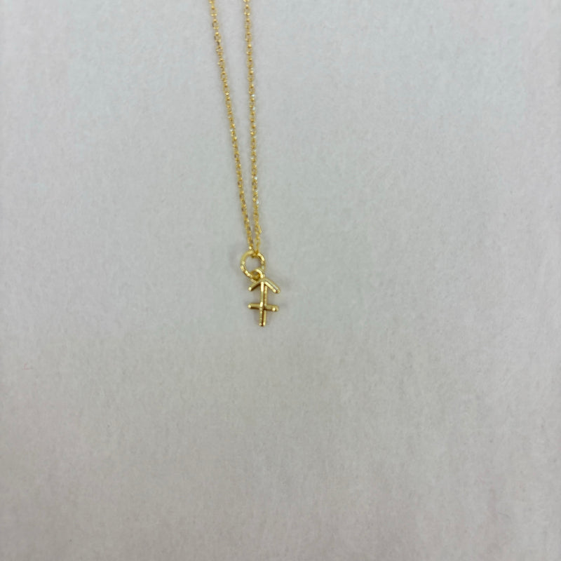 Zodiac Charm 18K Gold Plated Necklace