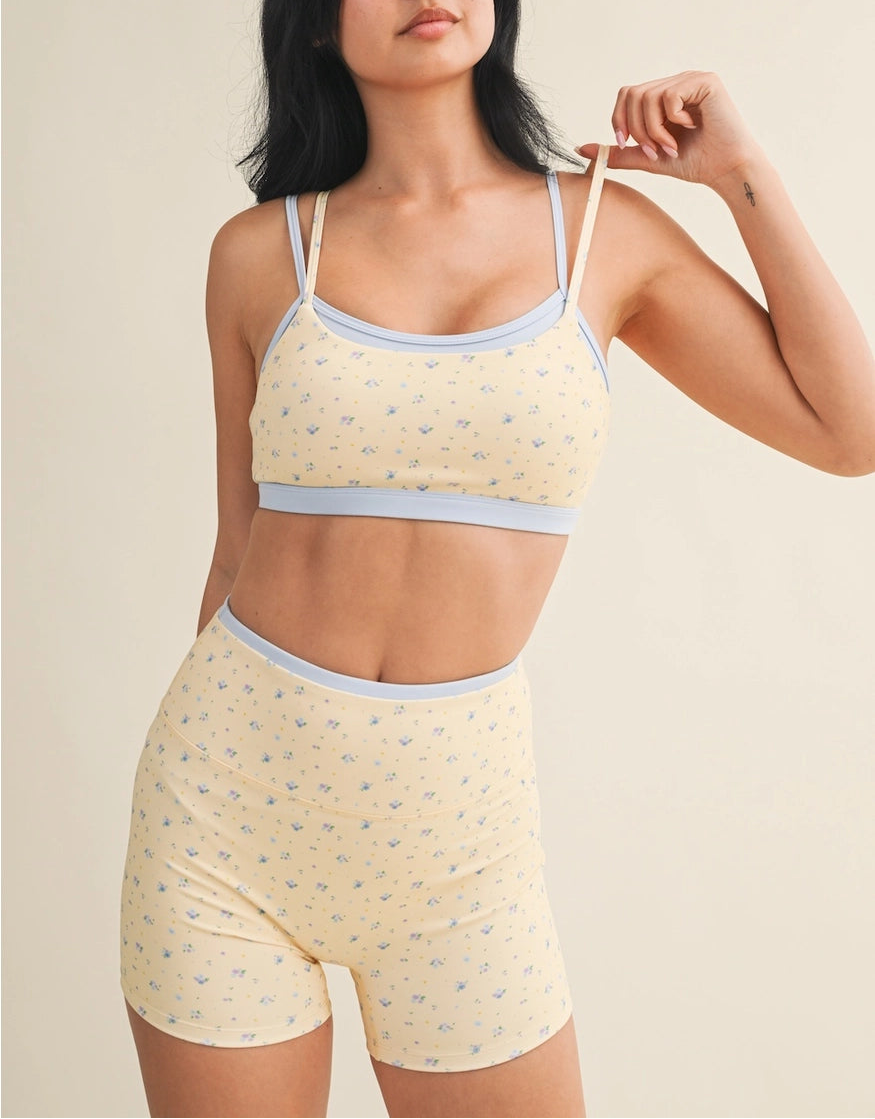 Buttercup Bloom Layered Sports Bra