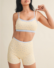 Buttercup Bloom Layered Sports Bra