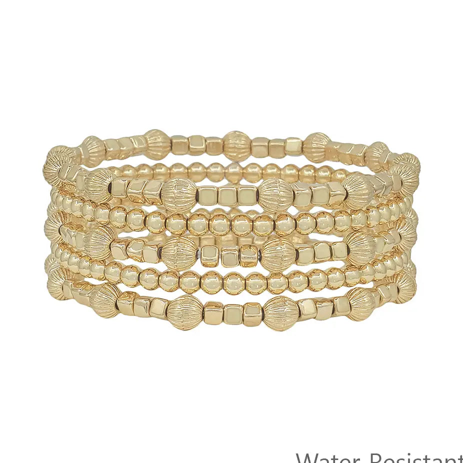 Golden Square Glow Bracelet Stack
