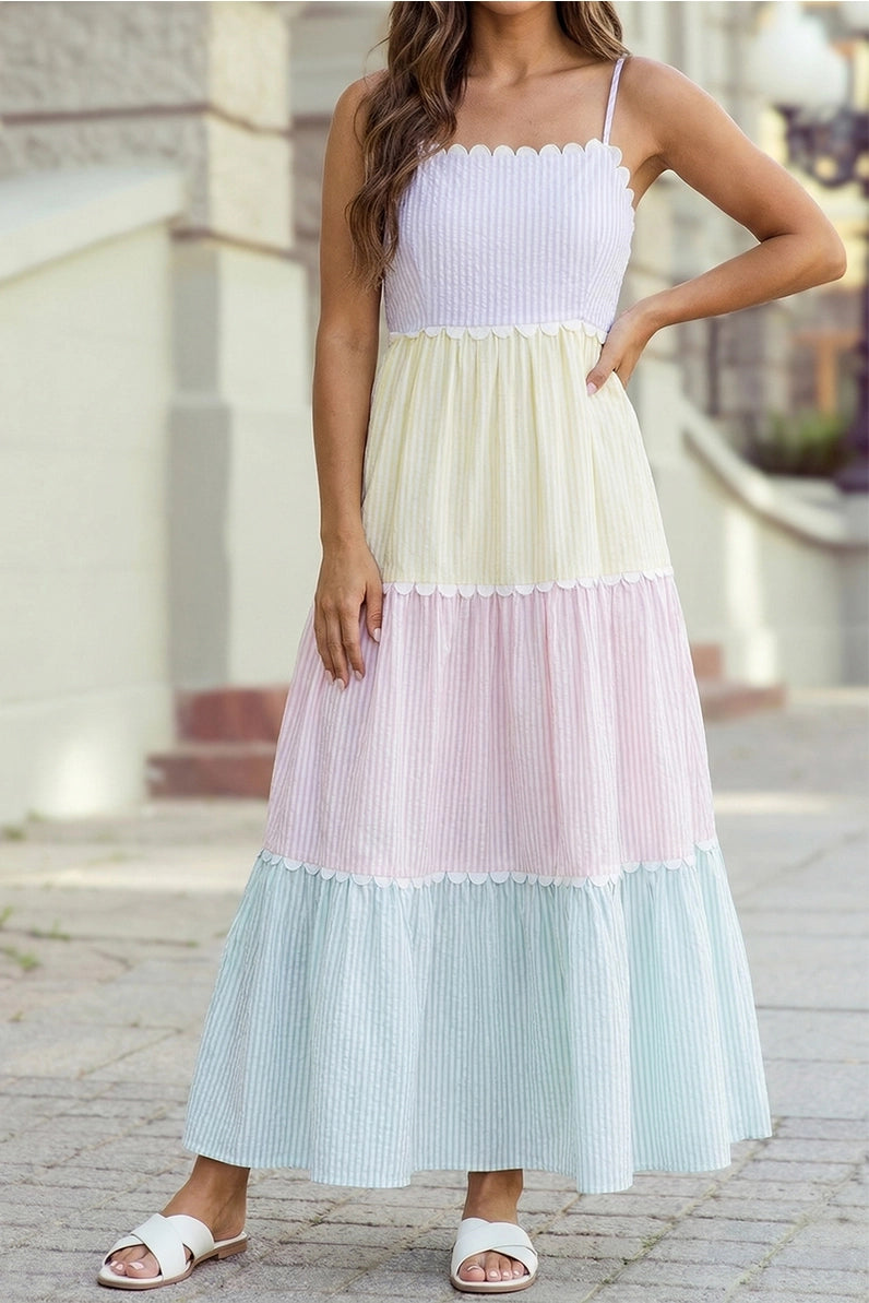 Sweet Sorbet Tiered Maxi Dress