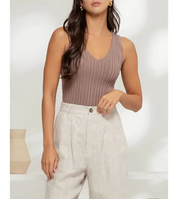 Louise V Neck Knit Top