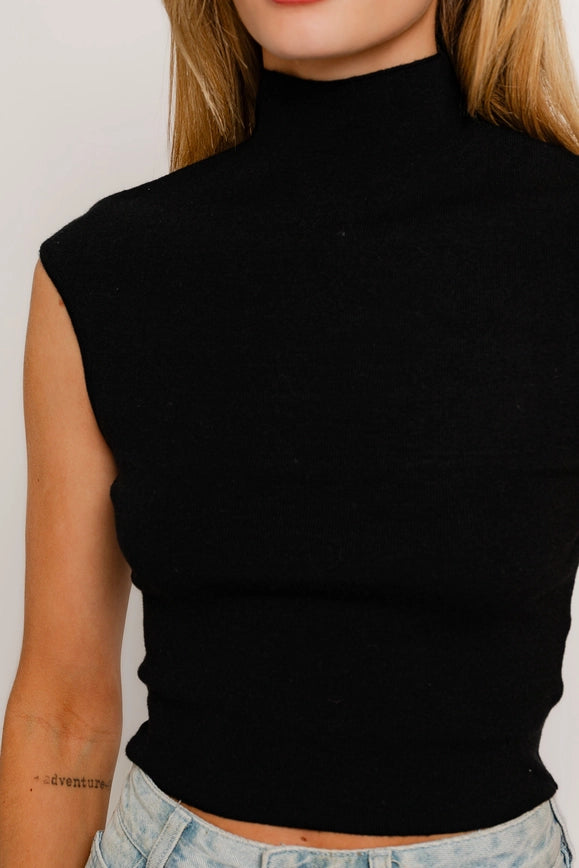 Kaia Black Sweater Top