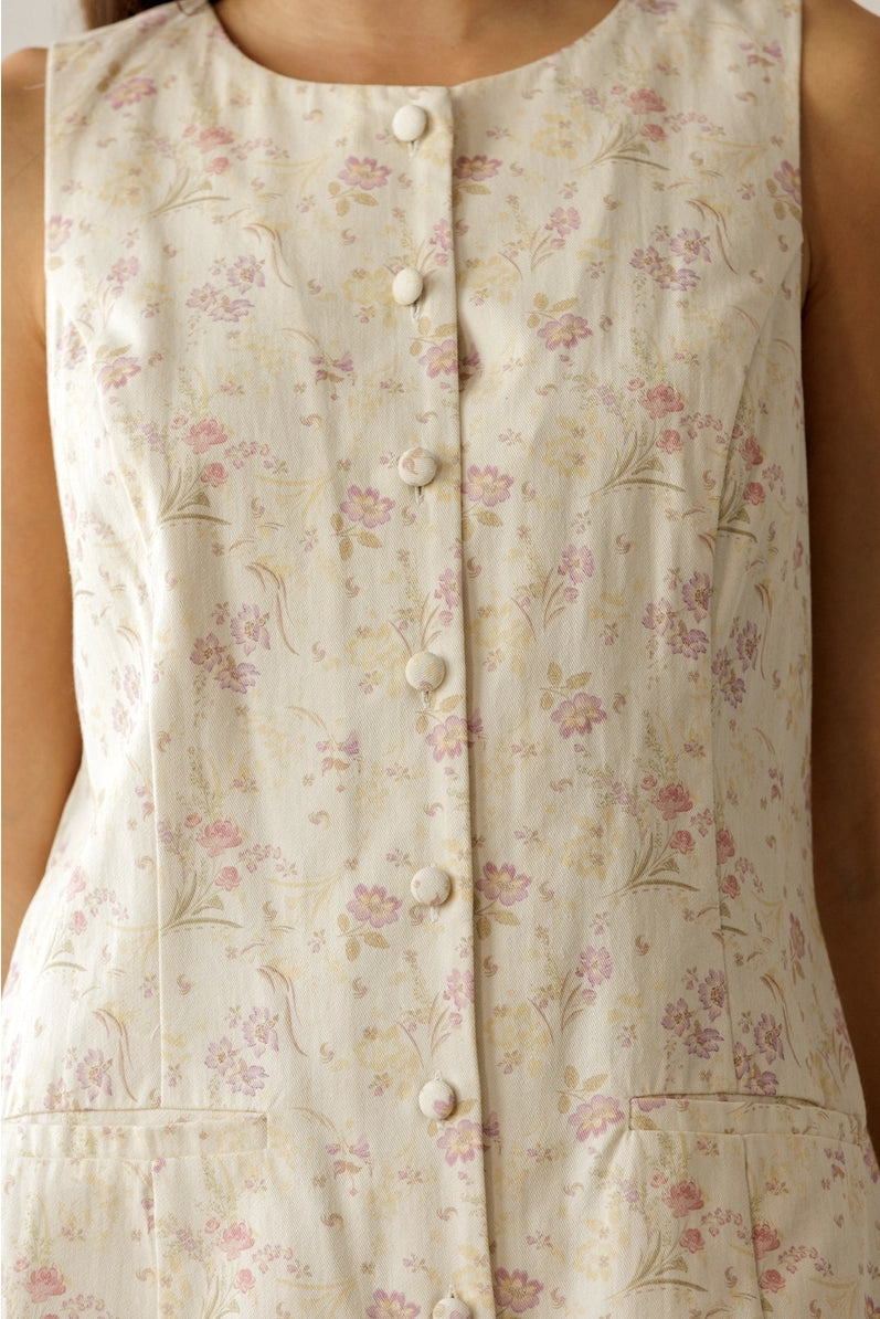 The Vintage Petals Mini Dress