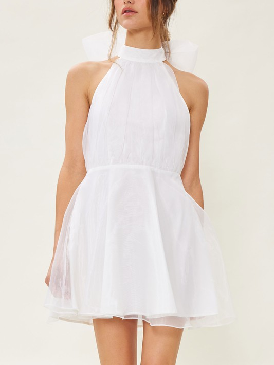 Hailey Halter Bow Dress