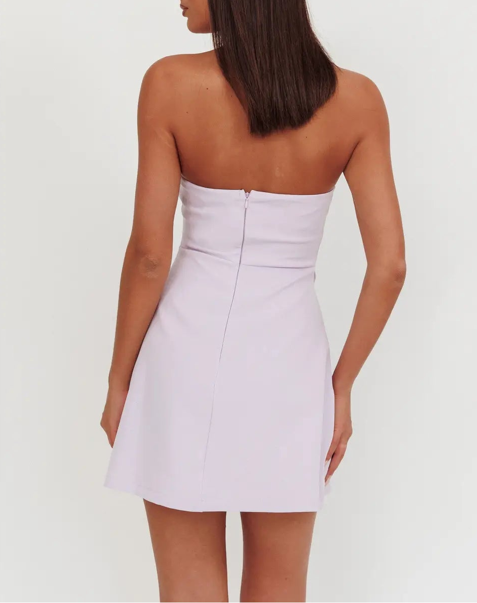 Lavender Bloom Mini Dress