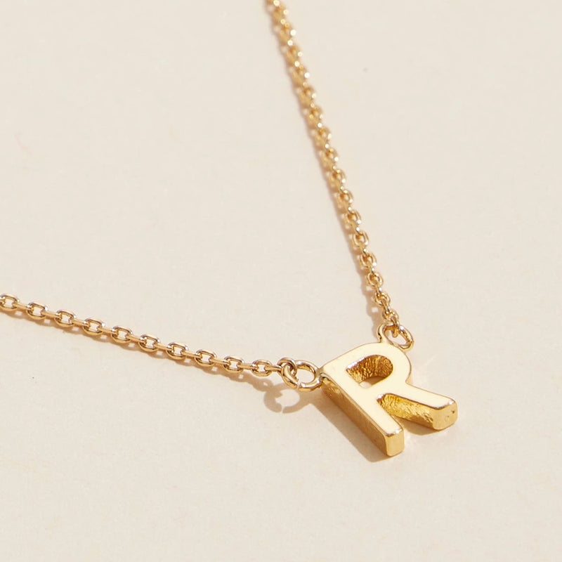 Gold Dipped Initial Letter Necklace